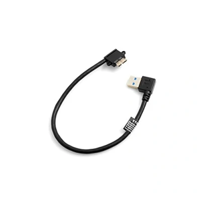 Abbildung von System S Micro USB 3.0 auf A Kurzes Kabel gewinkelt Winkelstecker 90 Grad 26 cm