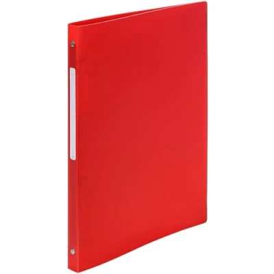 Abbildung von Exacompta 51192E Ringhefter OPAK DIN A4 aus Kunststoff mit 4 Ringen 20 mm breit rot ideal für Schule und Büro Ringordner Ringbuchordner