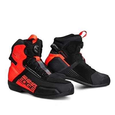 Abbildung von SHIMA EDGE Vented, Motorradschuhe für Männer Verstärkte Straßenreitschuhe mit ATOP Verschlusssystem, Knöchelstütze, Rutschfeste Sohle, Schaltgriff (Rot, 43)