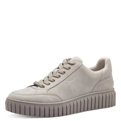 Abbildung von s.Oliver Damen Sneaker flach Low Top Vegan, Grau (Light Grey), 39 EU