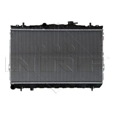 Abbildung von NRF 53471 Kühler, Motorkühlung Aluminium 668 375 16 mit Anbauteilen Kühlrippen gelötet