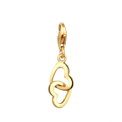 Abbildung von Elli Double Heart Connection Anhänger goldcoloured, Damen, Größe: One Size, Gold coloured