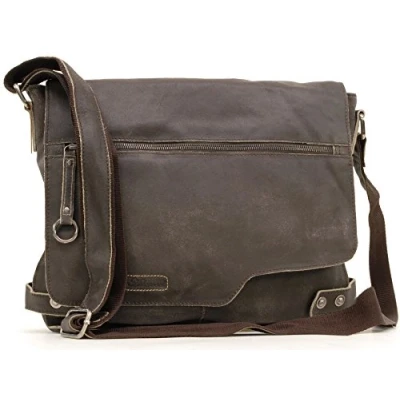 Abbildung von Ashwood Leder Umhängetasche/Schultertaschen/Arbeitstasche CAMDEN Braun