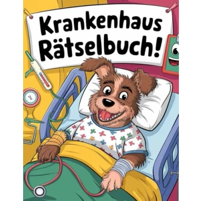 Abbildung von krankenhaus Rätselbuch für Erwachsene: Beschäftigung gegen Langeweile: geschenk zur Aufmunterung und