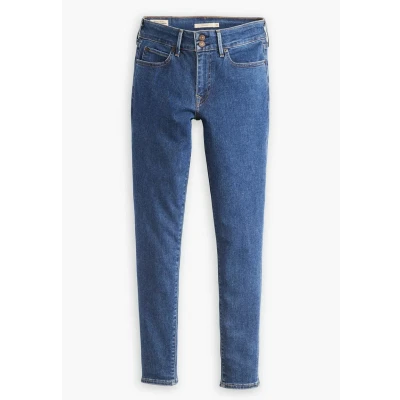 Abbildung von Levi&#039;s 711 Double Button Jeans Skinny Fit, Damen, Größe: 24x28, Blue wave rinse