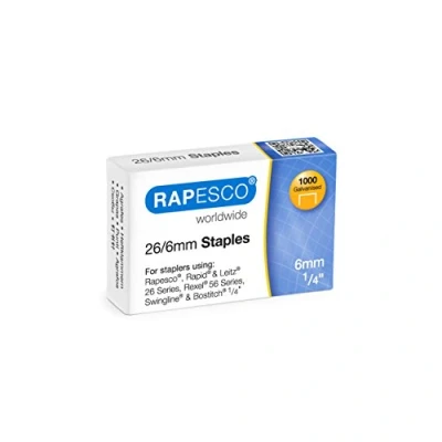 Abbildung von Rapesco S11661Z3 26/6mm (No.56) Verzinkte Heftklammern, 1000 Stück