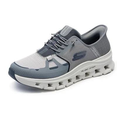 Abbildung von Skechers Glide Step Pro Herren Sneaker zum Reinschlüpfen, Grau/Anthrazit, 46 EU Weit