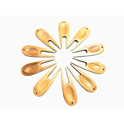 Abbildung von LL Golf 10er Oder 100er Set Bambus Pitchgabel/Divot Tool/Holz Pitch Gabel zum Ausbessern von Divot &#039;s auf dem Green (10)