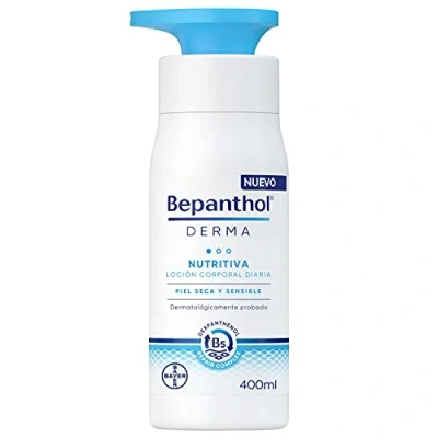 Abbildung von Bepanthol Derma Nährende Körperlotion, sofortige und dauerhafte Feuchtigkeitsversorgung für trockene empfindliche Haut, tägliche Anwendung, 400 ml