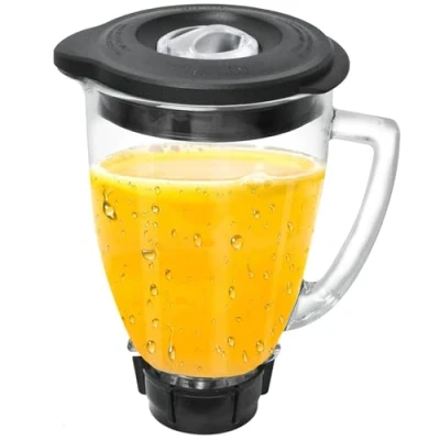 Abbildung von Ersatz Kompatibel mit Oster und Osterizer Standmixer, Runder Glaskrug 6 Tassen 1,5L Deckel Blender von Poweka