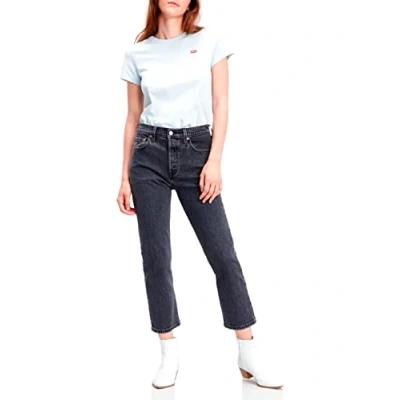 Abbildung von Levi&#039;s 501 CROP Jeans Straight Leg, Damen, Größe: 24x28, Cabo fade