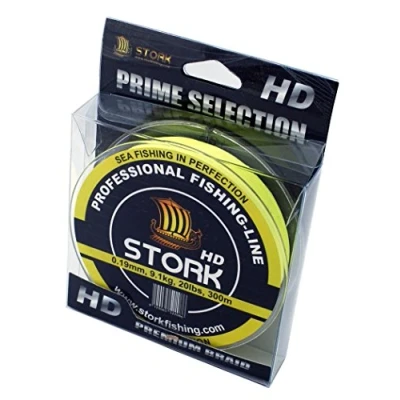 Abbildung von Stork HD, 4 Fach geflochtene Angelschnur 300m (Fluo Gelb, 40 lbs / 18.1 kg 0.29 mm)