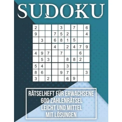Abbildung von Sudoku Rätselheft für Erwachsene 600 Zahlenrätsel leicht und mittel mit Lösungen: Toller Rätselspaß Senioren Sudokus. Starkes Training das logische Denken.