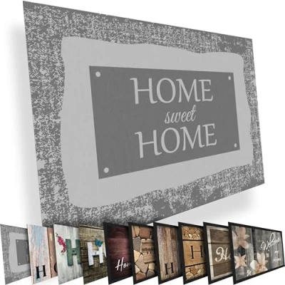 Abbildung von Valia Home Fußmatte Schmutzfangmatte Türmatte für Innen und Aussen Fussmatte Sauberlaufmatte rutschfest Fußabtreter Haustür Design 60 x 80 cm