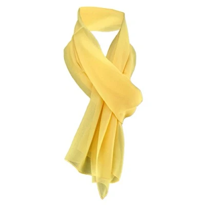 Abbildung von TigerTie Damen Chiffon Halstuch gelb Uni Gr. 160 cm x 36 Schal