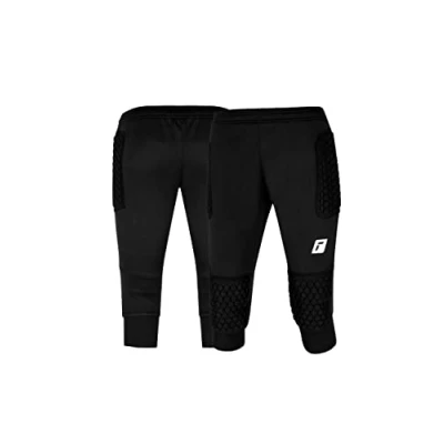 Abbildung von Reusch Jungen Torhüter Contest 3/4 Short Advance Junior Fu ball Torwarthose gepolstert for Kinder, Schwarz/Silber, 140 EU