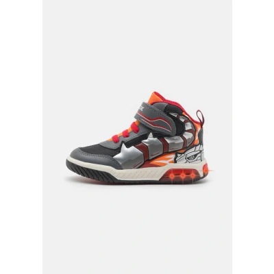 Abbildung von Geox INEK BOY Light UP Sneaker high für Kinder, Größe: 34, Dark grey/orange Schuhe