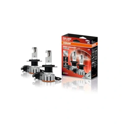 Abbildung von OSRAM NIGHT BREAKER LED START H4, Fern und Abblendlicht mit Straßenzulassung, bis zu 230% mehr Helligkeit, 6000 K, 12 V