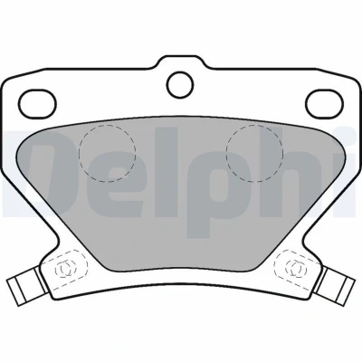 Abbildung von DELPHI LP1513 Bremsbelagsatz mit akustischer Verschleißwarnung Anti Quietsch Blech ohne Zubehör TOYOTA: Corolla IX Hatchback, Yaris I Hatchback