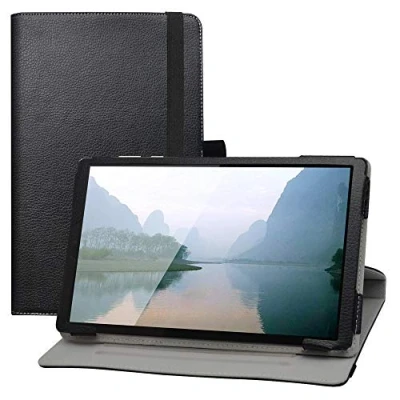 Abbildung von LFDZ Kompatibel mit Lenovo Tab M10 hülle,360 Drehbarer Stand Cover Premium Schutzhülle Tasche Etui Ständerfunktion Case für 10.1&quot; HD (2nd Gen) TB X306X,schwarz
