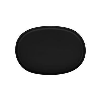 Abbildung von CreaTable, 30002, Serie Uno Black Servierplatte oval, 1 teiliges Geschirrset, aus Steinzeug, spülmaschinen und mikrowellengeeignet, Made in Portugal