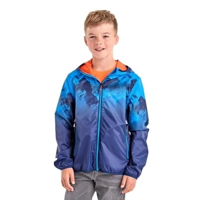 Abbildung von Killtec Jungen Lyse BYS JCKT B Funktionsjacke/Regenjacke mit Kapuze, packbar, neon blue, 164