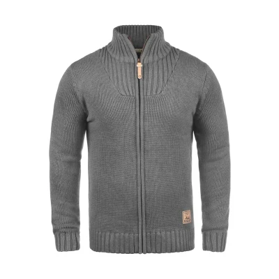 Abbildung von Solid Sdpoul Strickjacke, Herren, Größe: Large, Grey melange
