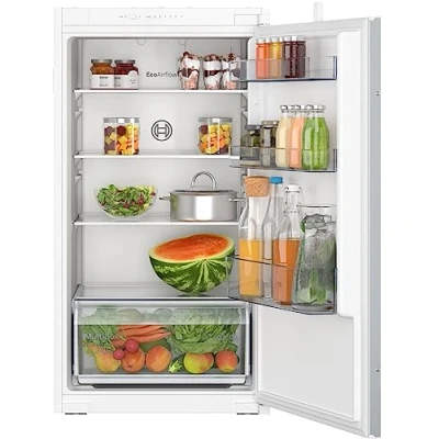 Abbildung von Bosch KIR31NSE0 Einbau Kühlschrank Serie 2, integrierbarer Kühlautomat ohne Gefrierfach 102x56 cm, 165L Kühlen, MultiBox XXL, LED Beleuchtung, EcoAirflow, SuperCooling