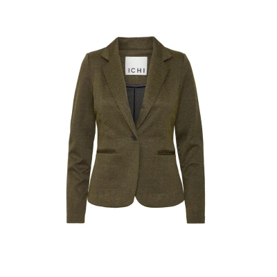 Abbildung von ICHI Ihkate BL Blazer, Damen, Größe: Medium, Black lizard herringbone