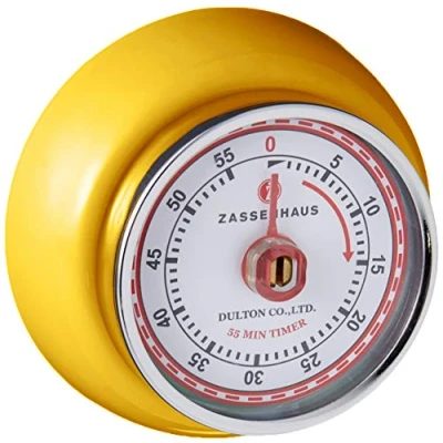 Abbildung von Zassenhaus Küchentimer SPEED , Gelb Ø 7 cm x 3 Analoge Zeitanzeige mit Alarm Funktion Die Countdown Uhr unterstützt bei der Zeitplanung beim Kochen oder Backen