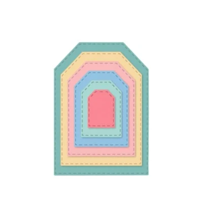 Abbildung von Craftelier Essential Mini Stanzschablonen für Scrapbooking, Basteln und Kartengestaltung Etikettenform Ungefähre Größe zwischen 2,70 x 2,00 cm 9,50 6,70
