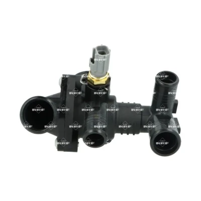Abbildung von NRF 725357 Kühlwasserthermostat integriertes Gehäuse FORD: Transit Custom V362 Van, Tourneo Minibus, V363 Van