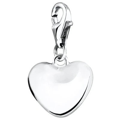 Abbildung von Nenalina Herz Karabiner Charm Anhänger für Bettelarmband aus 925 Sterling Silber 713004 000