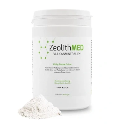 Abbildung von Zeolith MED Detox Pulver, Medizinprodukt, Apothekenqualität, Vergleichssieger, Entgiftung von Schwermetallen, Entgiftungskur, Vulkanmineralien, Heilerde, Darmreinigung (650g)