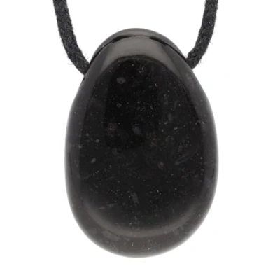 Abbildung von Lebensquelle Plus Onyx Tropfenanhänger Gebohrter Trommelstein Anhänger mit Baumwollband Hochwertiger Edelsteinanhänger