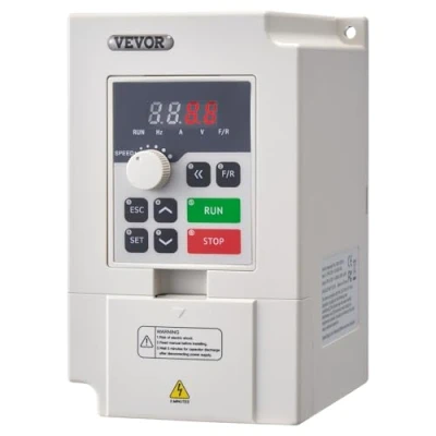 Abbildung von VEVOR Frequenzumrichter VFD 4 PS 3 kW, 14 A, 1/3 Phasen AC 220V Eingang zu 0220 V Ausgang, Frequenzumwandler 50/60 Hz Eingang, 02000 Ausgang zur Drehzahlregelung des Spindelmotors