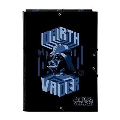 Abbildung von Star Wars Digital Escape Ordner mit 3 Klappen, ideal für Kinder verschiedener Altersgruppen, bequem und vielseitig, Qualität Widerstandsfähigkeit, 26 x 36,5 cm, Schwarz, Estándar, Lässig