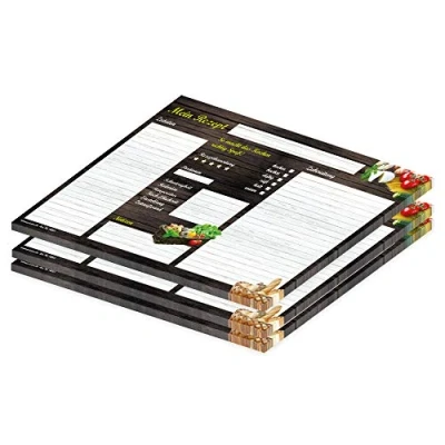 Abbildung von PRICARO Rezeptblock quer &quot;Mediterran&quot;, A4, 25 Blatt, 3 Stück