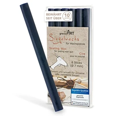 Abbildung von 7mm Siegelwachs flexibel für Wachspistole Dunkelblau 6er Pack
