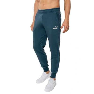 Abbildung von PUMA Jogginghose Herren, Trainingshose lang, Sporthose, Baumwolle, Statement Deluxe Edition, Regular Fit, Dark Night, Größe S