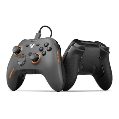 Abbildung von Scuf VALOR PRO Xbox Performance Controller mit Kabel Anpassbare Rücken Paddles, Sofort Triggern, Hall Effekt Daumenstifte, Audio Steuerungen, Series XS, One Stahl Grau