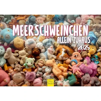 Abbildung von Edition Seidel Premium Kalender Meerschweinchen allein Zuhaus 2025 Format DIN A3 Wandkalender Tierkalender Tiere Haustier Nager