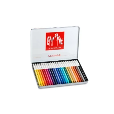 Abbildung von CARAN d&#039;ACHE FIBRALO Aquarelle Filzstifte in Metallbox 24 Stück, 19,1 x 1,6 25,8 cm