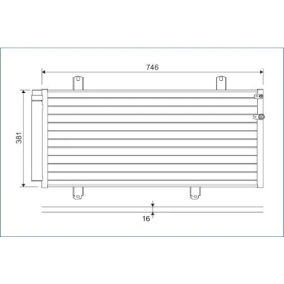 Abbildung von VALEO 822584 Klimakondensator mit Trockner Aluminium 381