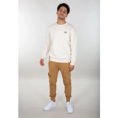 Abbildung von Alpha Industries Basic Small LOGO Sweatshirt, Herren, Größe: Small, Jet stream white