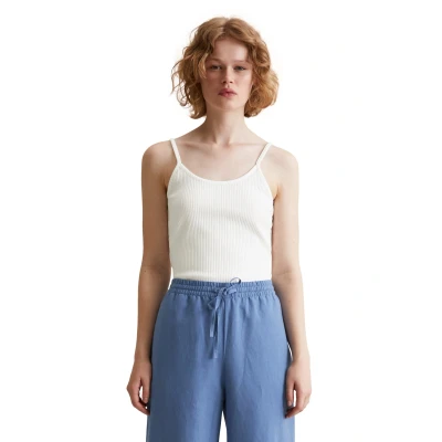 Abbildung von Marc O&#039;Polo Denim SPAGHETTITRÄGERSLIM AUS Top, Damen, Größe: Small, Silky white