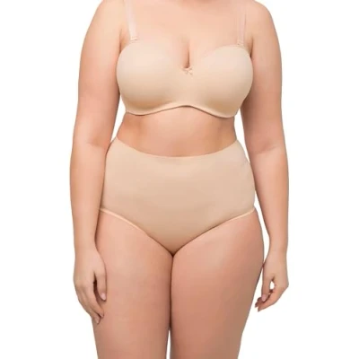 Abbildung von Ulla Popken Damen, Bodyforming Einsatz, High Waist, Shapewear Miederhosen, Champagner, 50 52