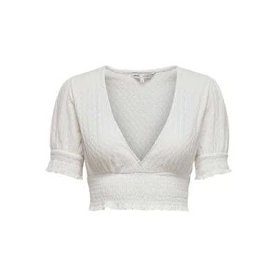 Abbildung von ONLY Onlhannah Smock Tshirt basic, Damen, Größe: Large, Cloud dancer