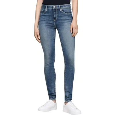 Abbildung von Tommy Hilfiger Damen Jeans Hose Como Skinny Fit, Blau (Pat), 30W/30L