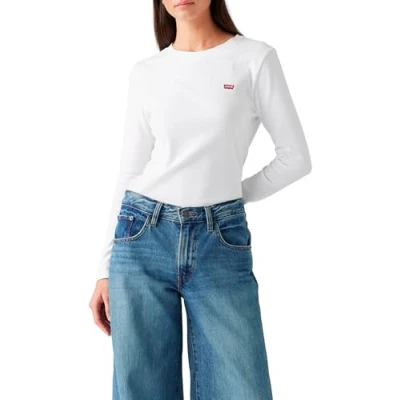 Abbildung von Levi&#039;s Essential TEE Langarmshirt, Damen, Größe: XS, White